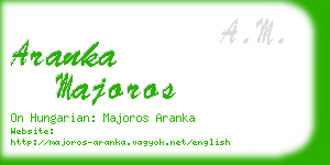aranka majoros business card